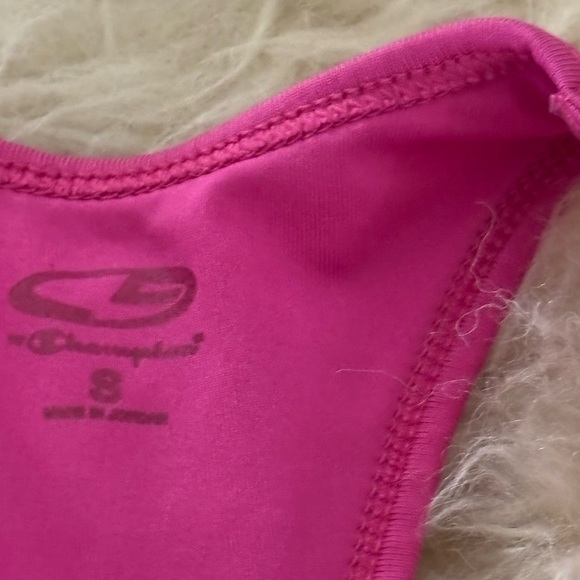 Champion Athletic Workout Pink and Black Tank Top with Shelf Bra - Picture 5 of 6